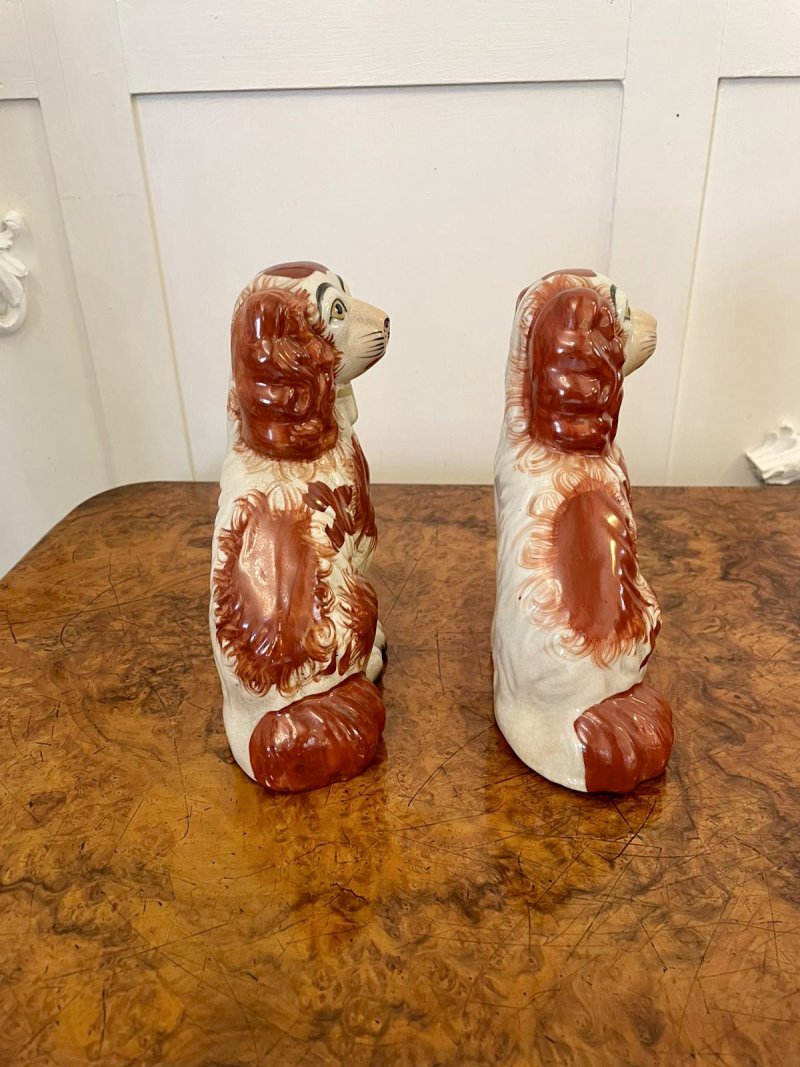 Pair of Antique Victorian Staffordshire Dogs - Image 6